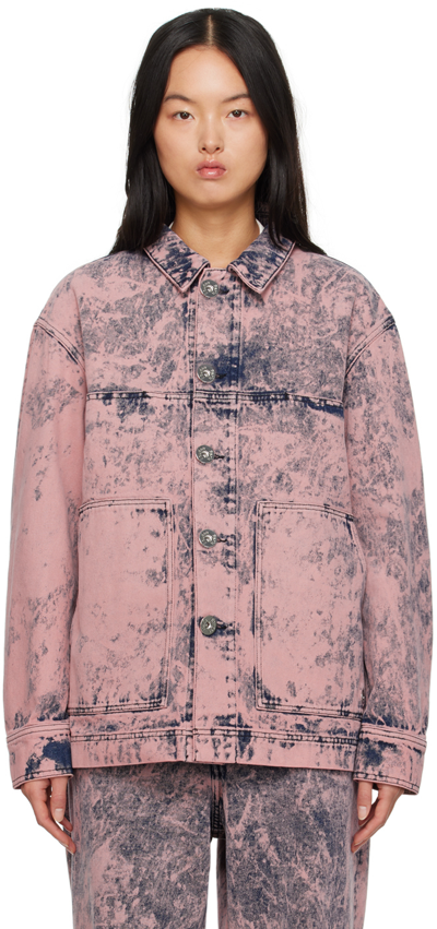 Etudes Studio Hopper Denim Shirt Jacket In Pink