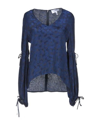 Derek Lam 10 Crosby Blouse In Dark Blue