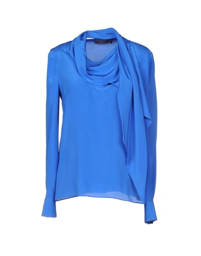 Emanuel Ungaro Blouse In Bright Blue