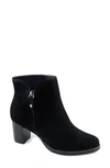 Marc Joseph New York Grand Central Bootie In Black Italo Grainy Black Heel
