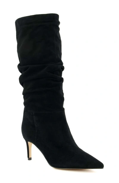 Dune London Slouch Pointed Toe Boot In Black