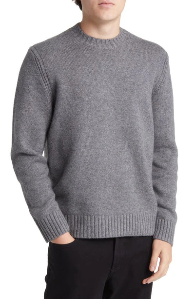 Vince Men's Wool-cashmere Relaxed-fit Jumper In Medium Heather Grey