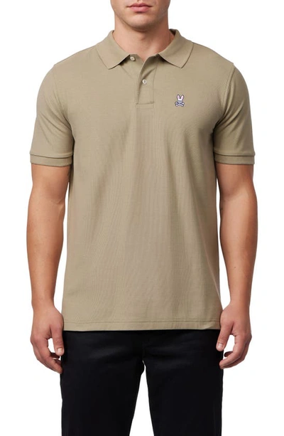 Psycho Bunny Classic Pima Cotton Polo In Antique Taupe