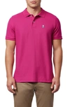 Psycho Bunny Classic Pima Cotton Polo In Pink Fabric