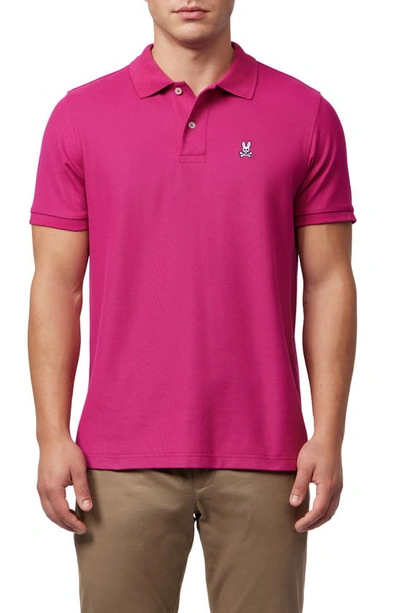 Psycho Bunny Classic Pima Cotton Polo In Wild Berry