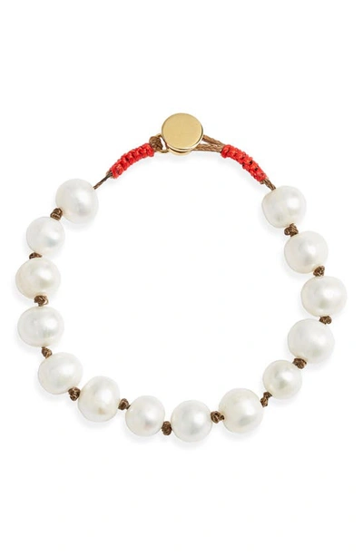 Roxanne Assoulin Lagoon Freshwater Pearl Beaded Bracelet In Ivory