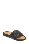 Apl Athletic Propulsion Labs Lusso Quilted Slide Sandal In Black / Tan