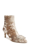 Sam Edelman Ulissa Luster Imitation Pearl Pointed Toe Bootie In Red