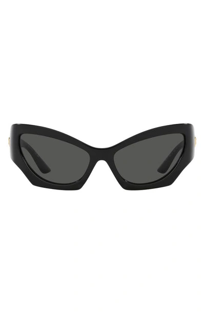 Versace 60mm Cat Eye Sunglasses In Black