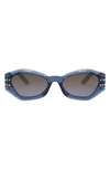 Dior The Signature B1u 55mm Butterfly Sunglasses In Blue/brown Gradient