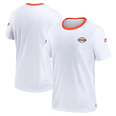 Nike White Cleveland Browns Sideline Coaches Alternate Performance T-shirt