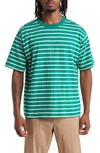 Bp. Stripe Cotton T-shirt In Green Ultra Stripe