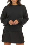 Spanx Airessentials Crewneck Sweatshirt In Very Black