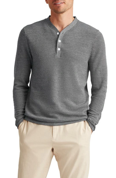 Bonobos Performance Henley Jumper In Dark Grey 2 Tone