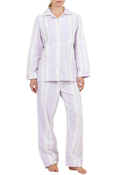 Papinelle Stripe Cotton Pajamas In Iris