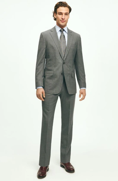 Brooks Brothers Performance Water Repellent Wool Suit Jacket In Lightgrey