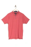 Pto Tee Time Stripe Golf Polo In Coral