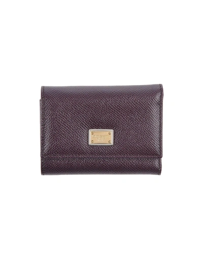 Dolce & Gabbana Woman Wallet Deep Purple Size - Calfskin