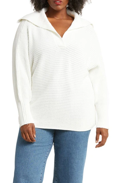 By Design Leira Pullover Sweater In Winter White