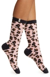 Ugg Leslie Crew Socks In Soft Kiss Leopard