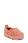 Hunter Kids' Water Resistant Fleece Slipper In Rough Pink