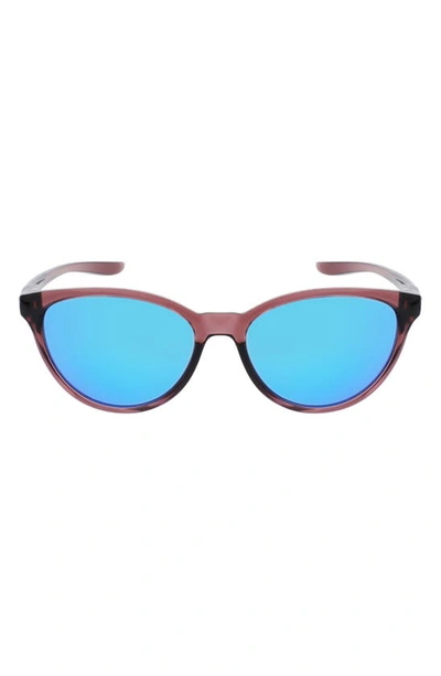 Nike City Persona 57mm Mirrored Cat Eye Sunglasses In Blue