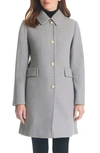 Kate Spade A-line Wool Blend Coat In Heather Grey