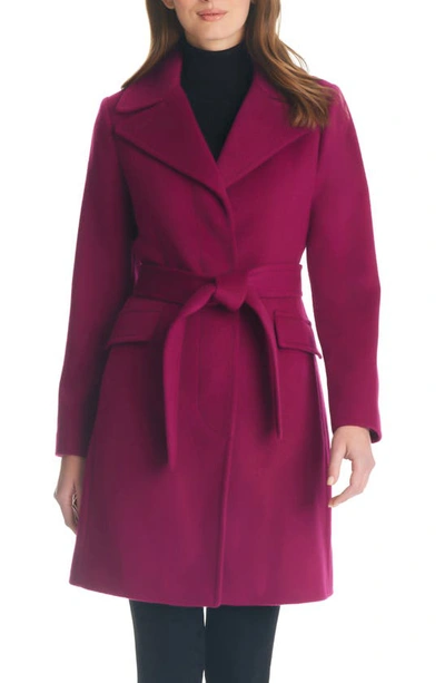 Kate Spade Wool Blend Coat In Majestic Fuchsia
