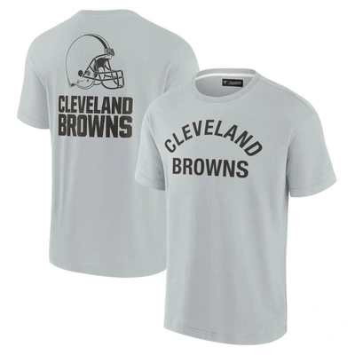Fanatics Signature Unisex  Gray Cleveland Browns Super Soft Short Sleeve T-shirt