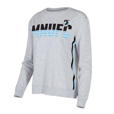 Concepts Sport Gray Minnesota United Fc Cedar Tri-blend Long Sleeve T-shirt