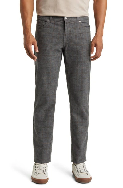 Brax Cooper Flex Prince Of Wales Straight Leg Pants In Graphit