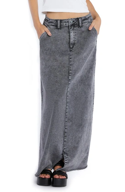 Wash Lab Denim Tory Denim Maxi Skirt In Field Grey