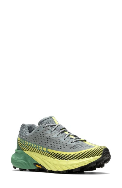 Merrell Agility Peak 5 Gore-tex® Running Shoe In Monument/ Celery