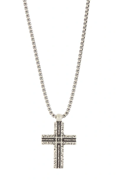 Ed Hardy Cross Pendant Necklace In Metallic