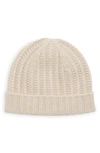 Sofia Cashmere Cable Knit Cashmere Beanie In Oatmeal