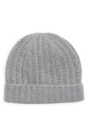 Sofia Cashmere Cable Knit Cashmere Beanie In Grey