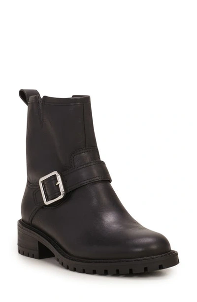 Lucky Brand Kenadie Bootie In Black Leather