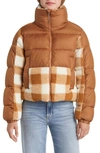 Columbia Leadbetter Point™ High Pile Fleece Hybrid Jacket In Camel Brown/ Camel Brown Check