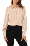 Halogen Button-up Shirt In Champagne Fizz