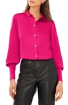 Halogen Button-up Shirt In Festival Fuchsia