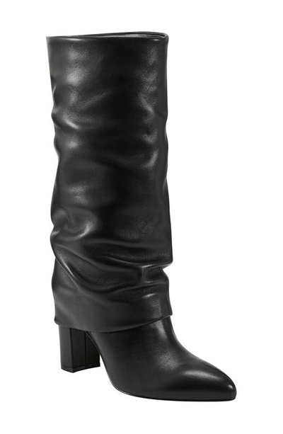 Marc Fisher Ltd Larita Pointed Toe Boot In Black Leather