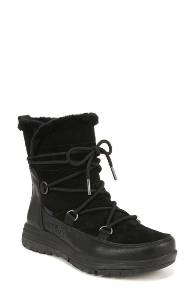 Ryka Alpine Faux Fur Water Repellent Boot In Black