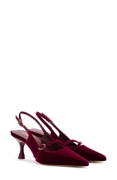 Larroude Ines Slingback Pump In Wine