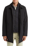 Nn07 Blake 8240 Waterproof Trench Coat In Black