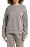 Lunya Silksweats™ Oversize Cotton Blend Pajama Sweatshirt In Ebbing Fog