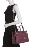 Anne Klein Convertible East/west Satchel Bag In Cranberry