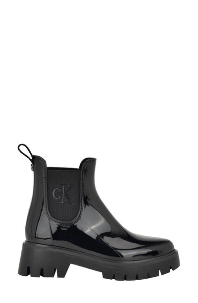 Calvin Klein Wende Lug Sole Chelsea Boot In Black