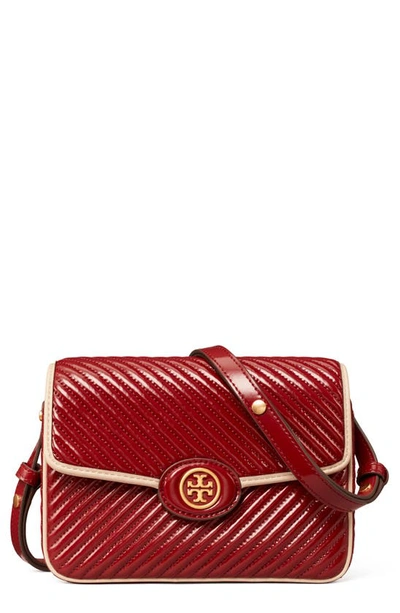Tory Burch Robinson Quilted Leather Shoulder Bag In Bricklane