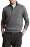 Polo Ralph Lauren Herringbone Long Sleeve Half Zip Polo In Grey