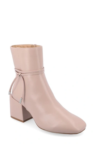 Journee Collection Beverly Tru Comfort Block Heel Bootie In Blush